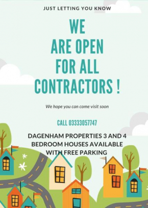 DAGENHAM 3 and 4 BEDROOMS 2BATHS with Parking